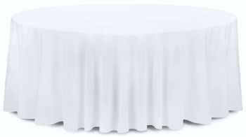 Аренда круглой скатерти белой 300 см - EVENTEAM - Аренда оборудования для мероприятий в Екатеринбурге